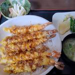 エビ天丼(手打ちそば やしろ)