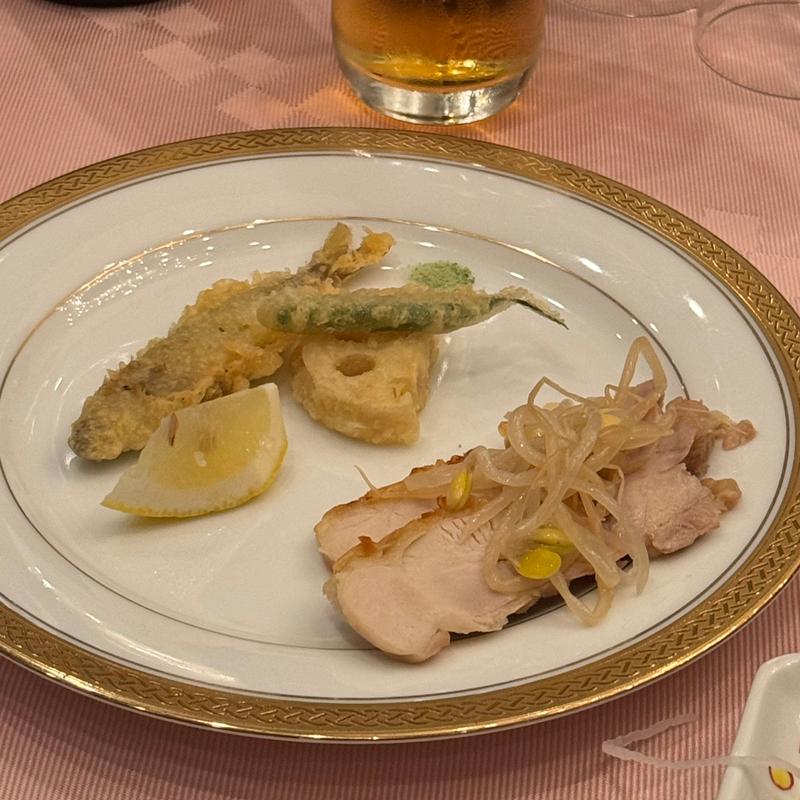 スモークチキン、天ぷら(名鉄グランドホテル)