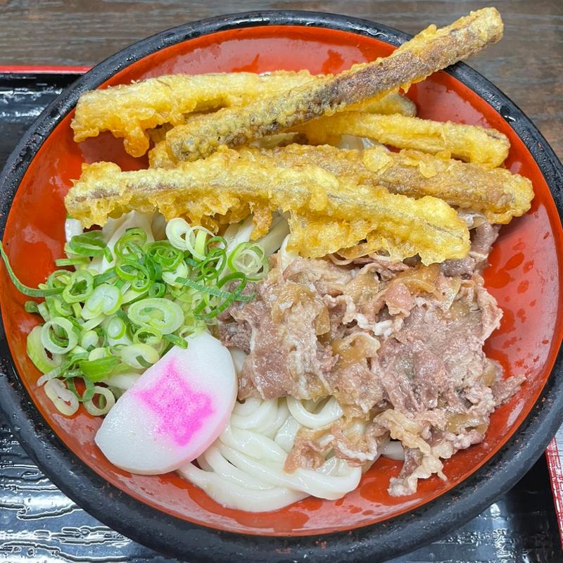 肉ごぼ天ぶっかけ(資さんうどん 門松店)