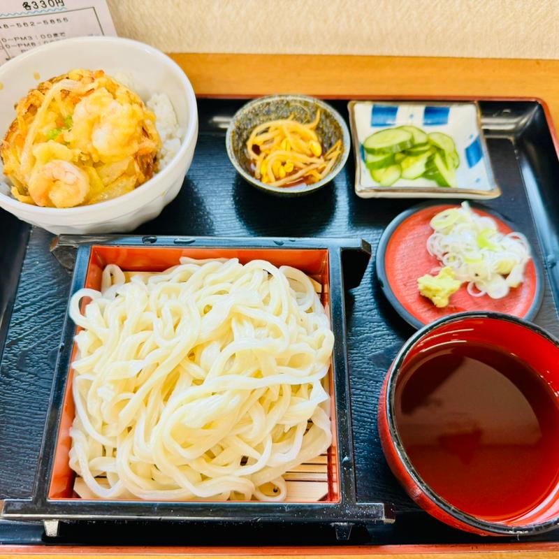 うどん定食(ミニかき揚げ丼)(むじな庵本店)
