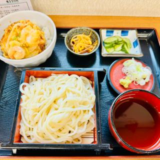 うどん定食(ミニかき揚げ丼)(むじな庵本店)