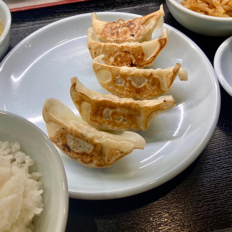 5個餃子定食(馬場餃子)