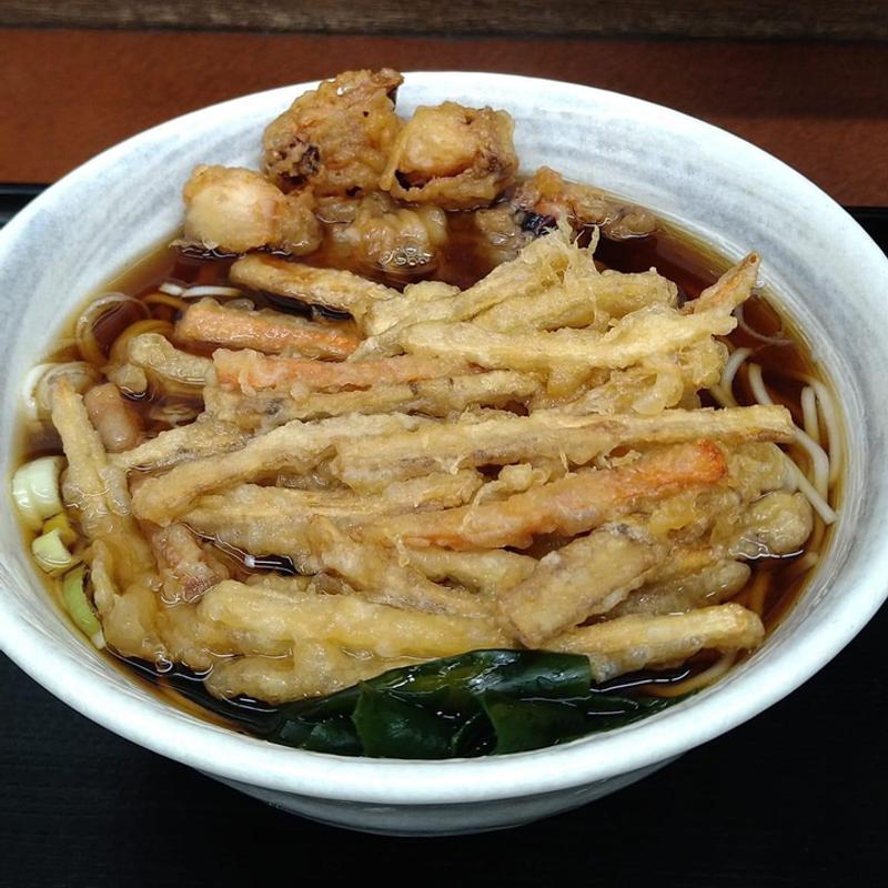 ゲソ天そば ゴボウ天(みのがさ神田和泉町店)
