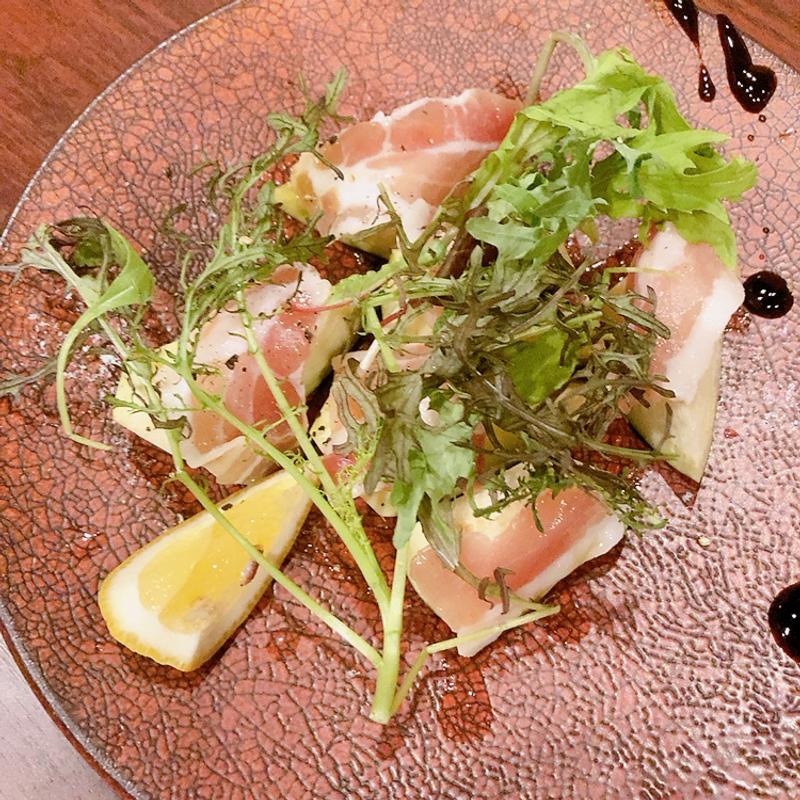 生ハム水ナス(瀬戸内料理と旬菜の店 力喜)