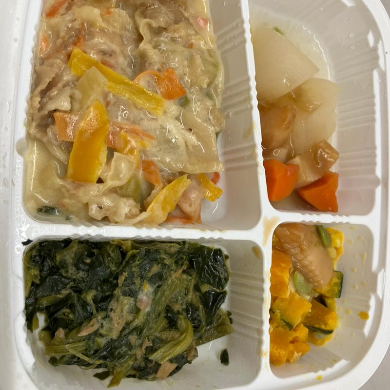 豚肉のマヨネーズ炒め風弁当(まごころふぁーむ)