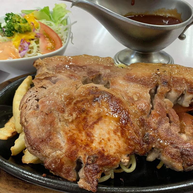 ポークステーキ ライス(レストラン若竹)