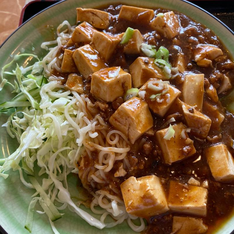 麻婆豆腐冷そば　ランチメニュー(龍苑)