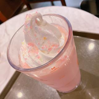 ミルキーいちごみるくスムージー(サンマルクカフェ 西武新宿ぺぺ店)