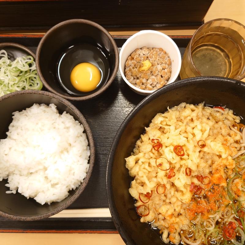 朝定食C　納豆(ゆで太郎 新橋５丁目店)