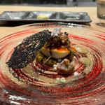 中トロとハヶ岳卵 ボッタルガ風味(洋仏和膳いとう)