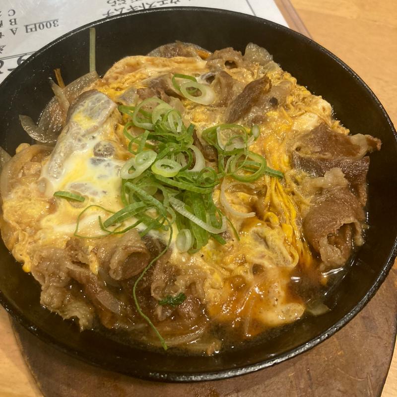 牛卵とじ鉄板(ウエスト 平尾店(生そば·うどん))