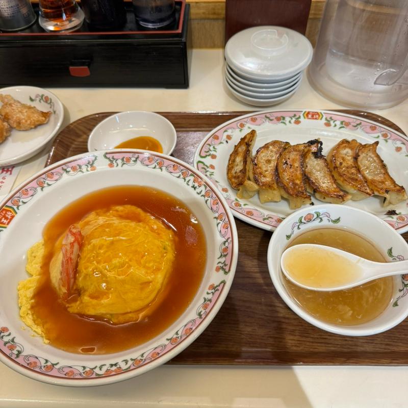 天津飯セット(餃子の王将 渋谷ハチ公口店)