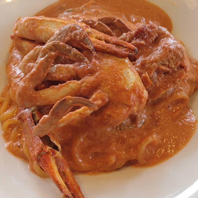 渡り蟹のトマトクリーム(Espresso D Works 鹿嶋)