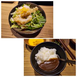 柚子香るおろしポン酢サラダ＋ミニカレー丼(しゃぶしゃぶ温野菜 市川鬼高店)