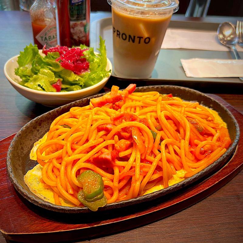 鉄板ナポリタン サラダセット(プロント 仙台青葉通り店 （PRONTO）)