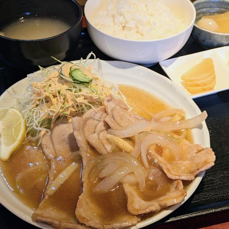 生姜焼き定食(梅ごのみ)