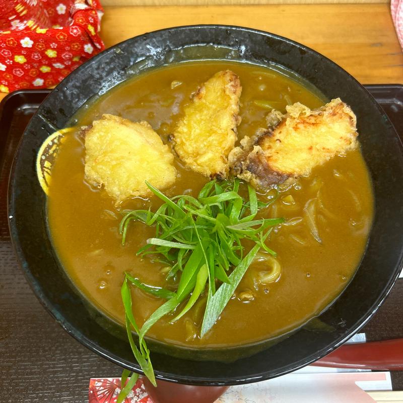 とり天カレーうどん(手打ちうどん 紅屋)