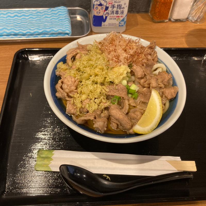 牛肉うどん（温）(うどん鈴木鰹節店)