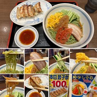 冷やし中華に餃子(福しん 大久保駅前店 )