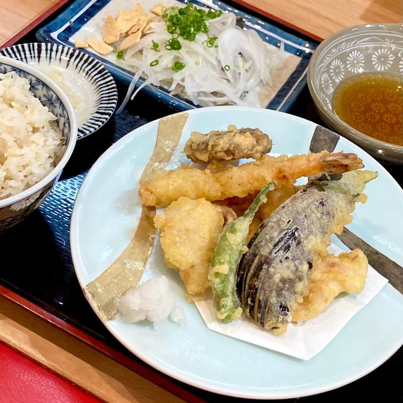 海鮮天ぷら膳(酒のあて鮨謹賀福島店)