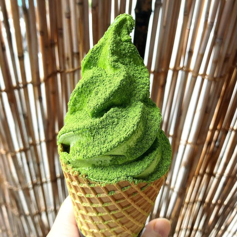 ムセ抹茶ソフト(長峰製茶　横浜金沢店)