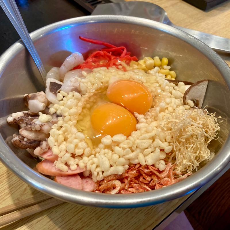 デラックスA天(鉄板家 はなぶさ)