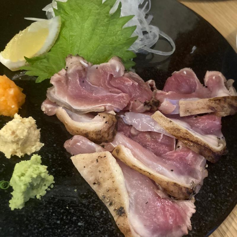 地鶏もものタタキ(博多海鮮 和たつ美 博多本店)