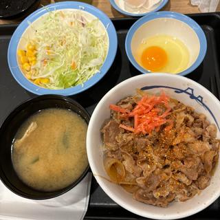 生野菜セット生玉子付き(松屋 武蔵小山 （松屋　武蔵小山店）)