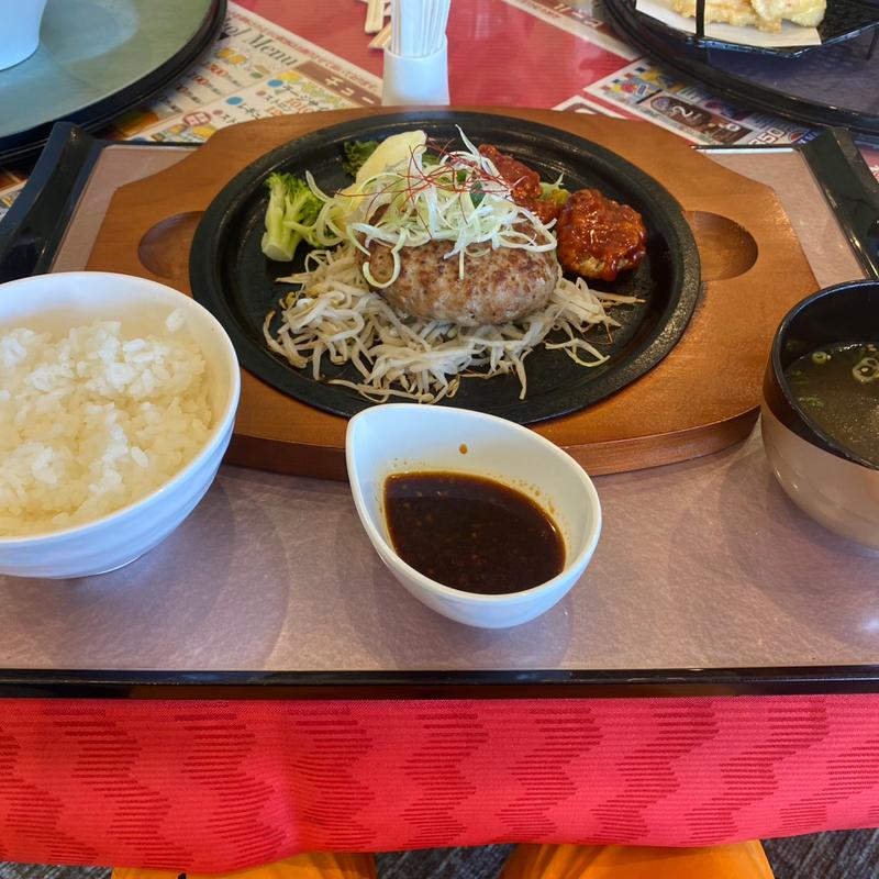 韓国風ハンバーグ定食(藤原ゴルフクラブ)