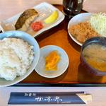 焼魚定食（さわら西京焼きととんかつ）