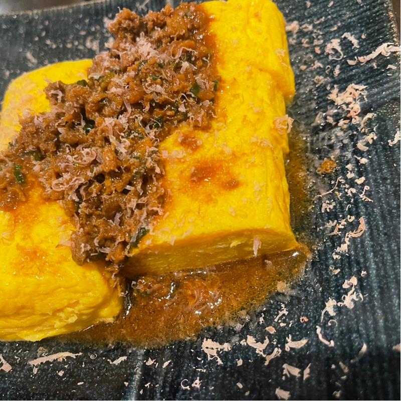 だし巻き玉子(肉蕎麦トムラウシ)