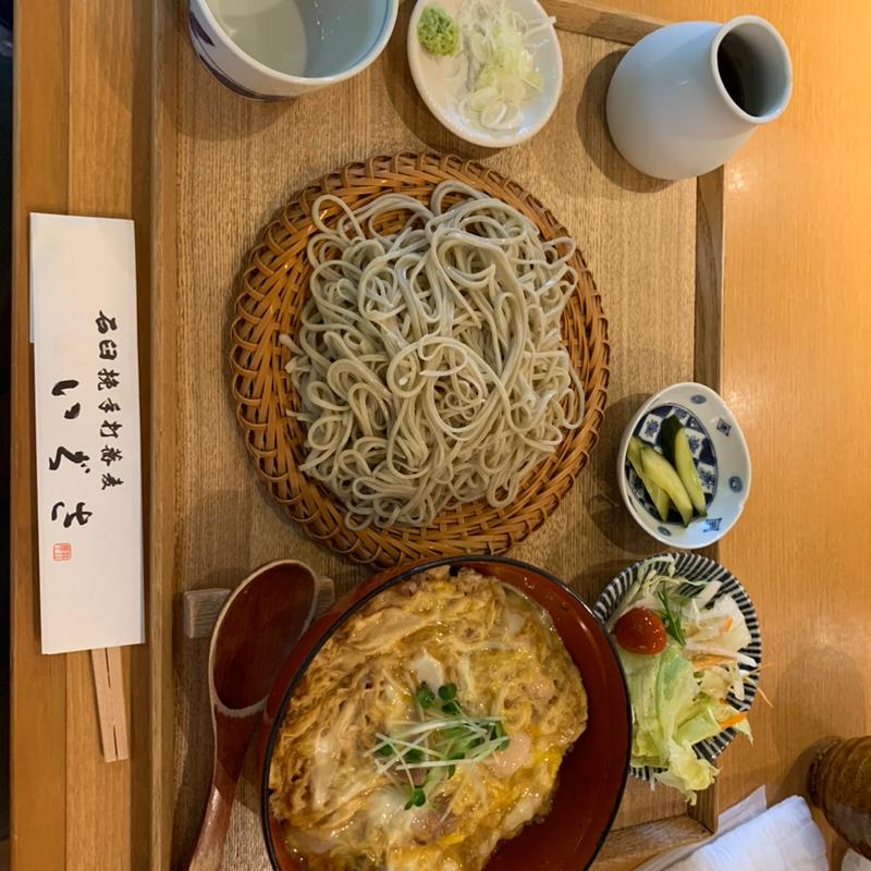 しゃも丼合わせ(石臼挽手打蕎麦 伊久佐)