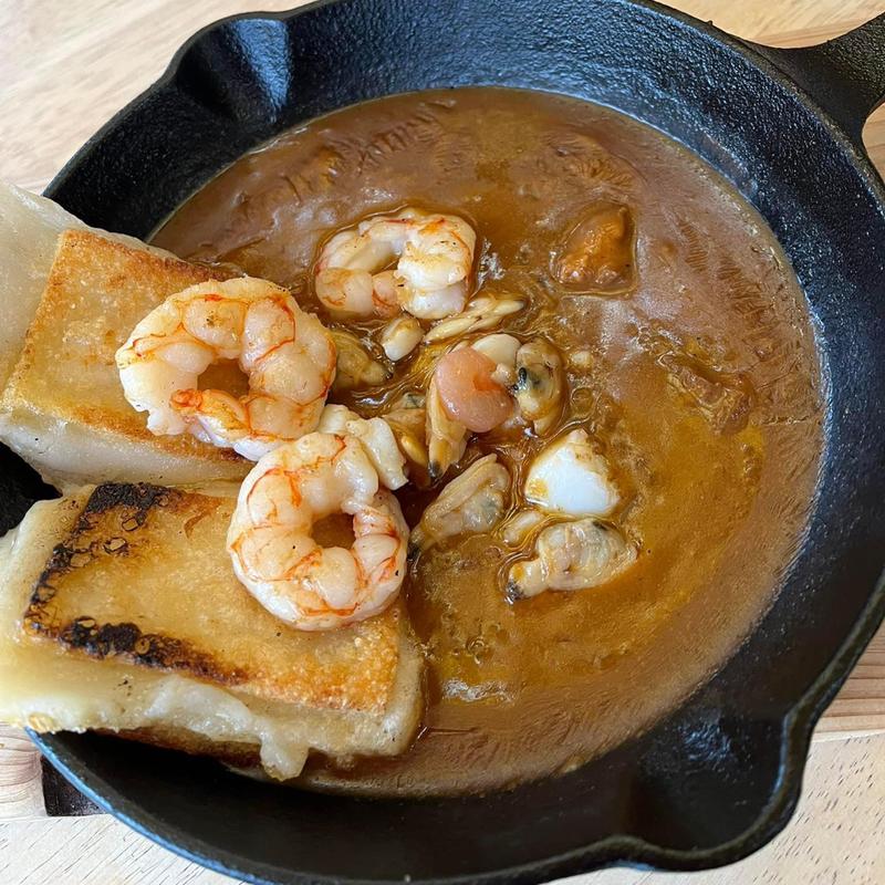 シーフード餅カレー(しあわせ かき氷店)