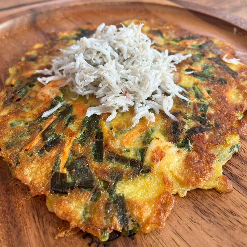 チヂミ しらす(しあわせ かき氷店)