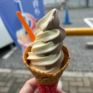 Vanilla & Chocolate Swirl Soft Serve(ブルーシール 群馬大泉店)