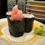 手巻きトロ(元祖寿司 飯田橋店)