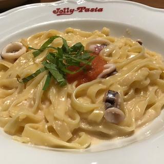 ヤリイカと明太子クリーム+フェットチーネ(ジョリーパスタ　仙台泉店)