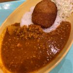 チキンキーマカレーとコロッケ(Qasis)