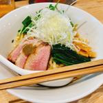 鴨と鶏の油そば