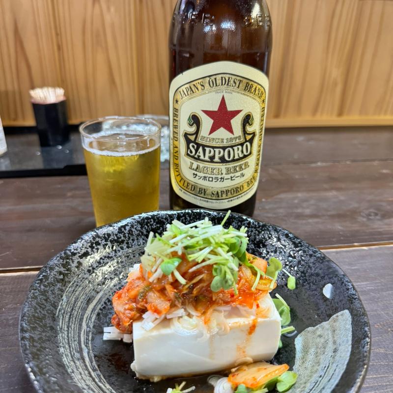 冷奴のキムチ、ネギのせ(DAI)