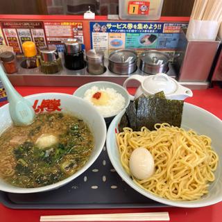 味噌つけ麺　半ライス　ほうれん草　コロチャー(ラーメン山岡家 越谷レイクタウン店)