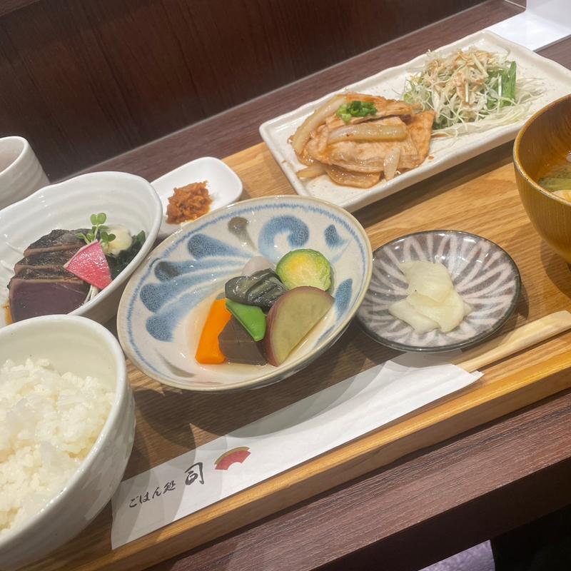 しょうが焼き定食(ごはん処 司)