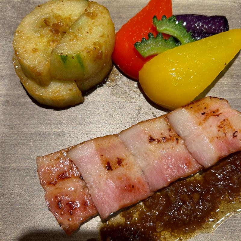 加賀太きゅうりと厚切りベーコンのステーキ(ヱビスバー 札幌アピア店 (YEBISU BAR Sapporo Apia))