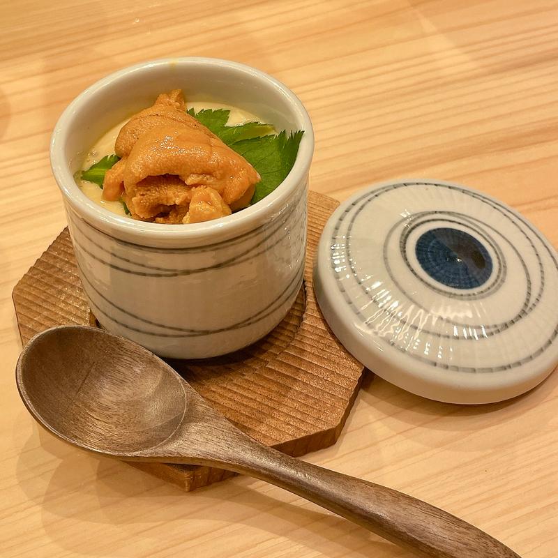 自家製おのでら茶碗蒸し(廻転鮨 銀座おのでら 息子渋谷店)