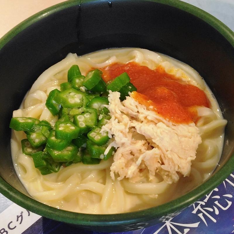 冷やし明太豆乳うどん(東京科学大学つばめ生協すずかけ台食堂)
