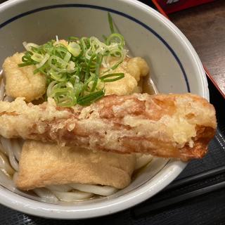 とり天ちく天ぶっかけ＋追加きつね(おにやんま 新橋店)