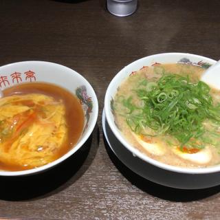 こってりラーメン天津飯定食(ラーメン　来来亭　 春江店 （らいらいてい）)