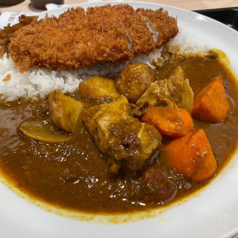 ごろごろ野菜ロースかつ欧風ビーフカレー(マイカリー食堂 中洲店)