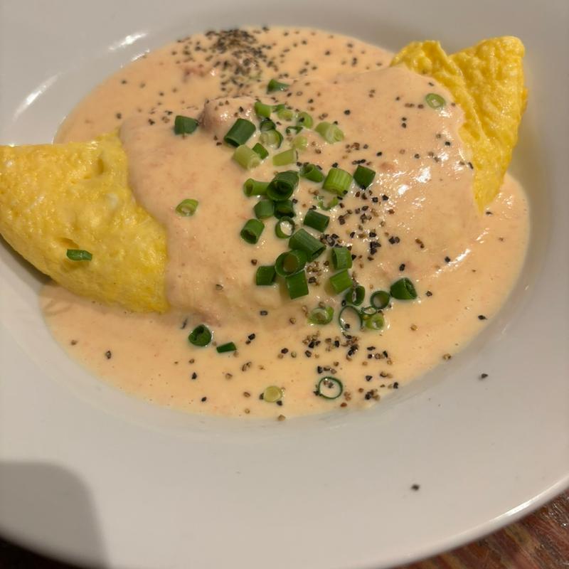 オムレツ　明太子クリームソース(五感 池袋西口店)
