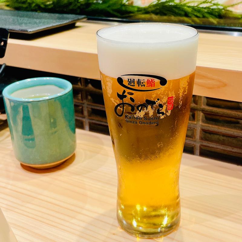 アサヒスーパードライ(廻転鮨 銀座おのでら 息子渋谷店)